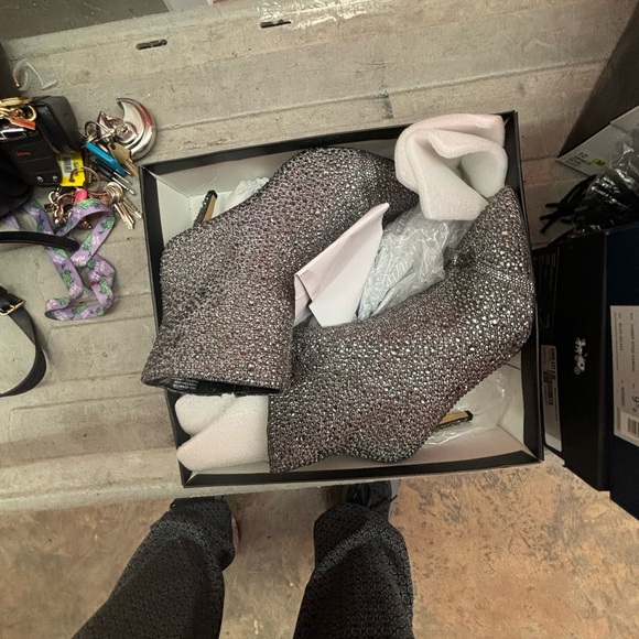 INC International Concepts Women's Glittery Silver Boots - Picture 16 of 16